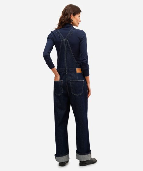 jardineira longa feminina jeans azul