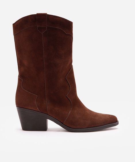 bota western de camurça oneself marrom