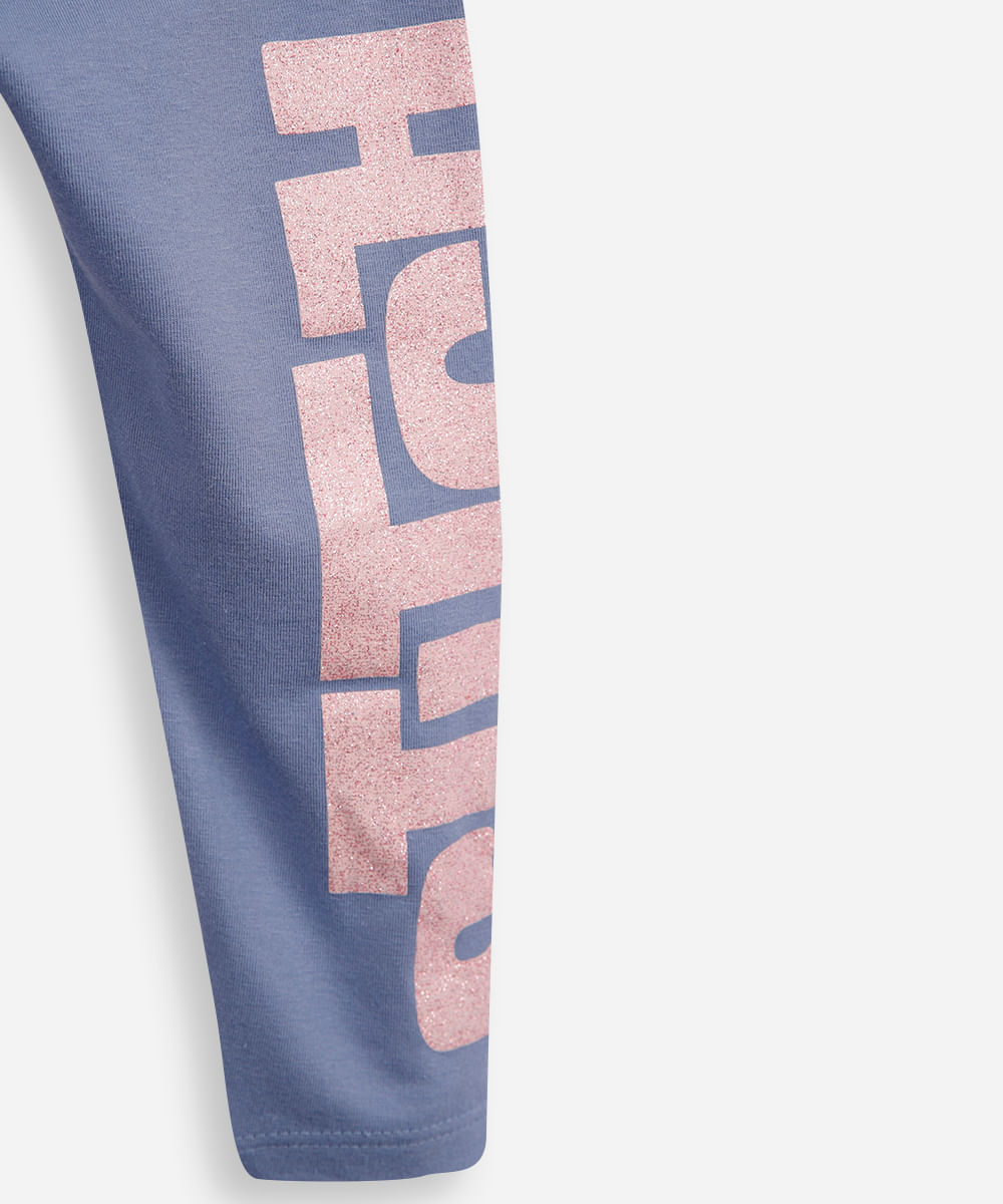 conjunto infantil longo de moletom stitch azul