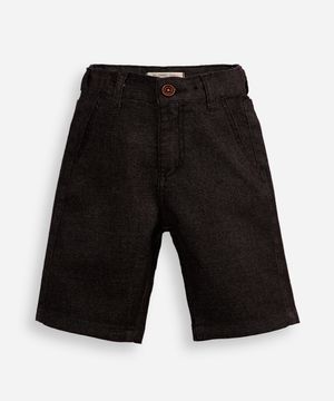 bermuda infantil de sarja preta