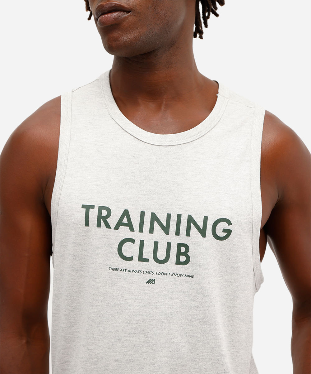 regata masculina esportiva de viscose training club cinza