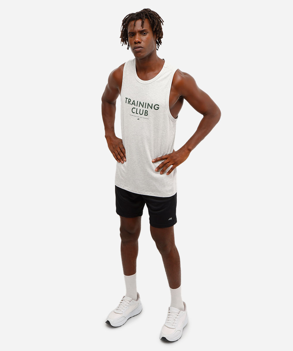 regata masculina esportiva de viscose training club cinza