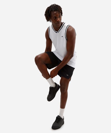bermuda esportiva masculina texturizada preta