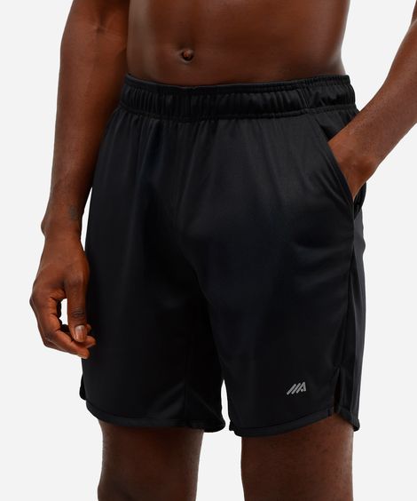 bermuda esportiva masculina texturizada preta