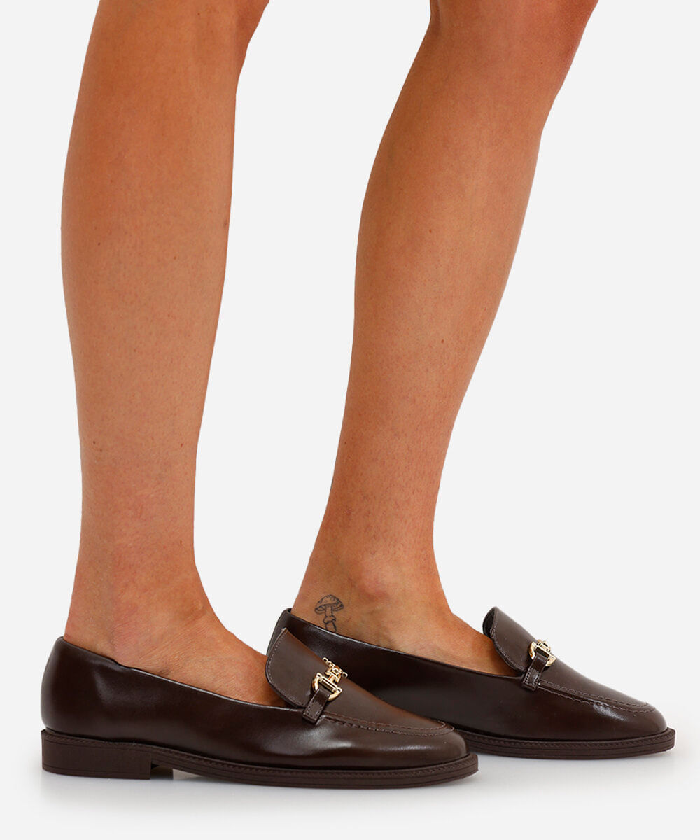 mocassim com bridão oneself marrom