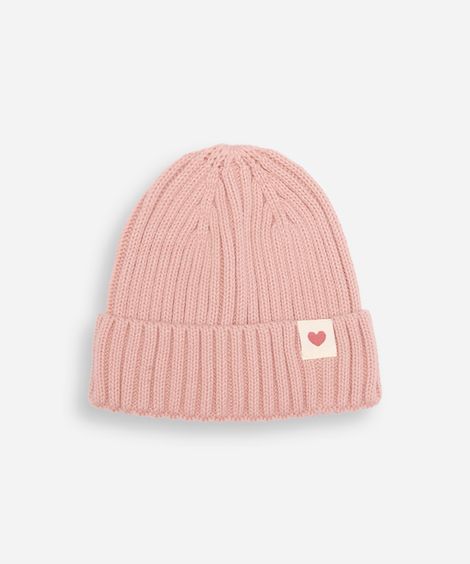 gorro infantil texturizado rosa