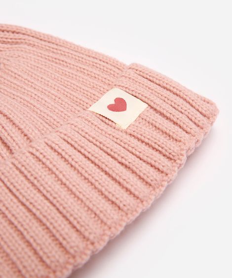 gorro infantil texturizado rosa