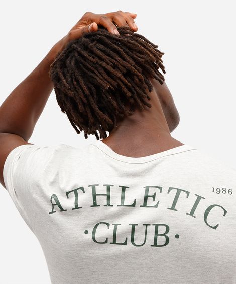 camiseta masculina de viscose athletic club cea sports cinza