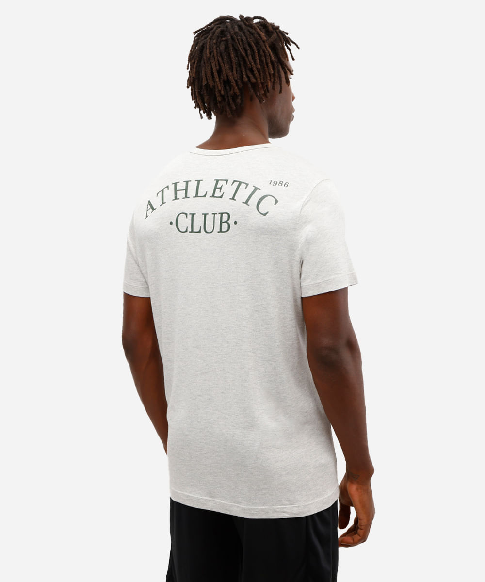 camiseta masculina esportiva ace de viscose athletic club cinza