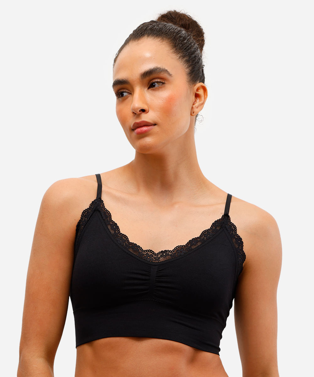 kit de 2 sutiãs triângulo com bojo removível colorido