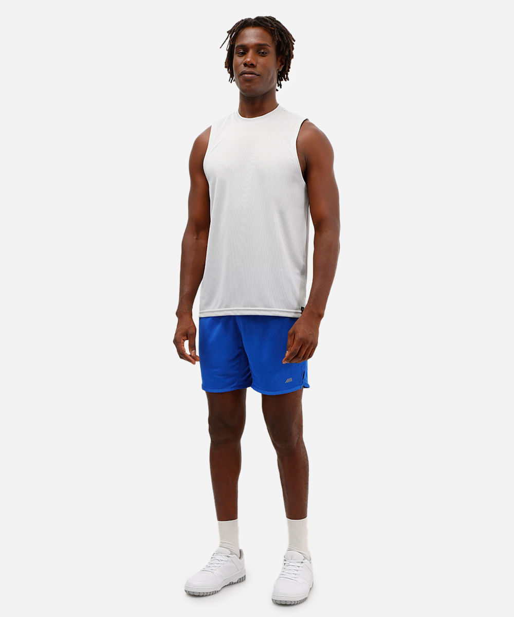 regata machão oversized masculina esportiva texturizada cinza