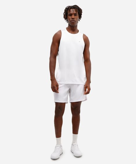 short masculino esportivo cós elástico branco