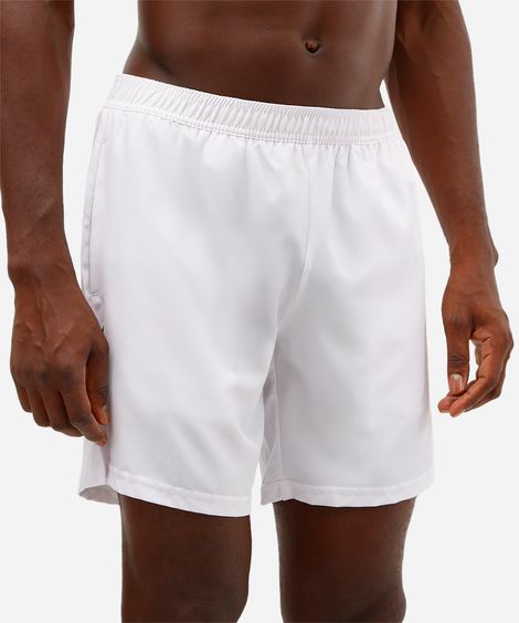 short masculino esportivo cós elástico branco