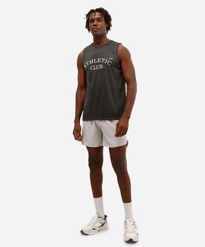 short masculino esportivo ace bolso com zíper cinza