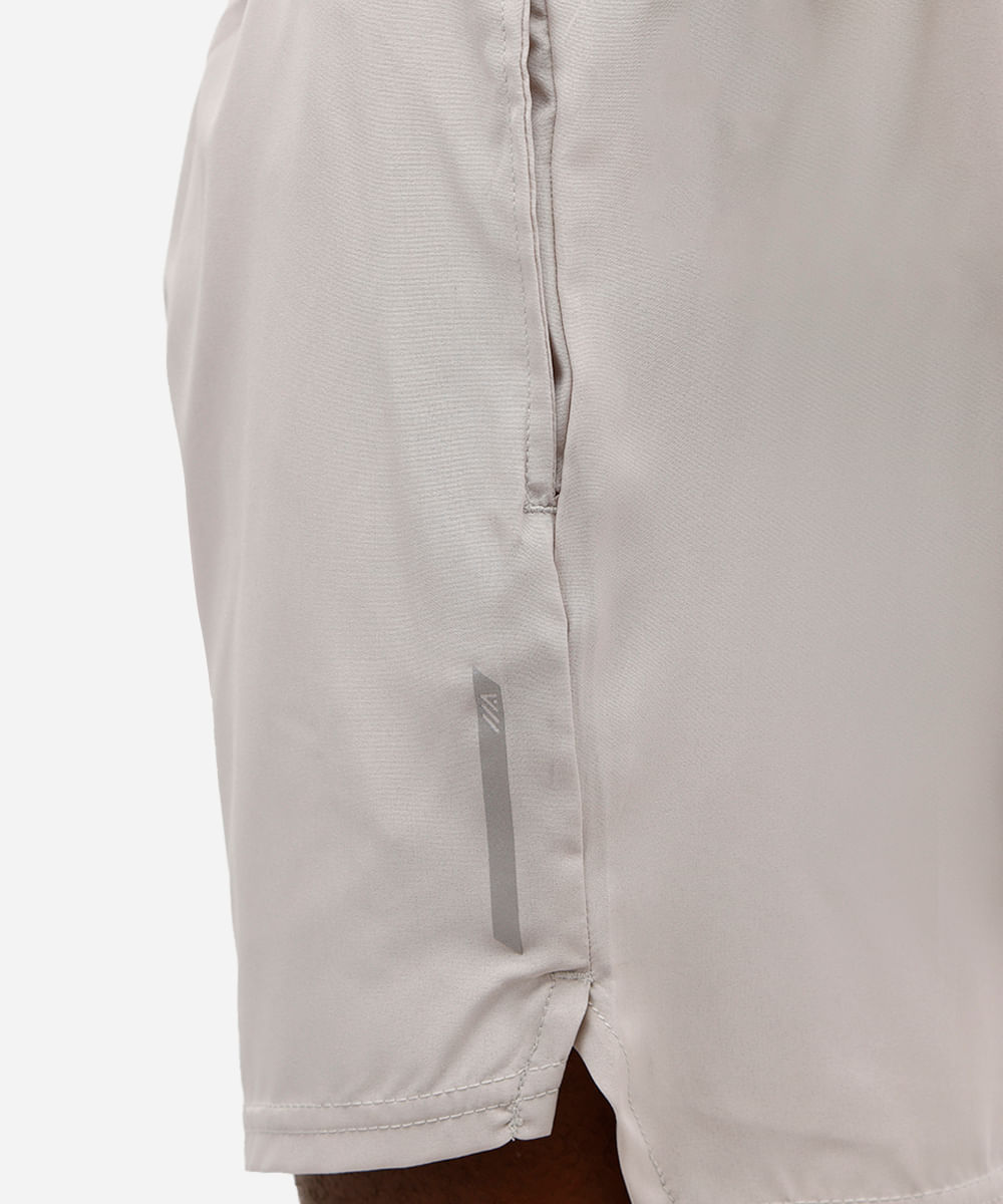 short masculino esportivo bolso com zíper cinza