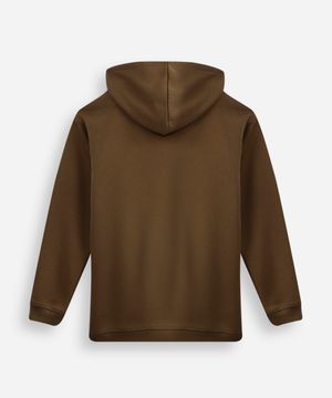 jaqueta oversized juvenil de moletom com capuz e bolso verde