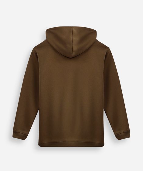 jaqueta oversized juvenil de moletom com capuz e bolso verde