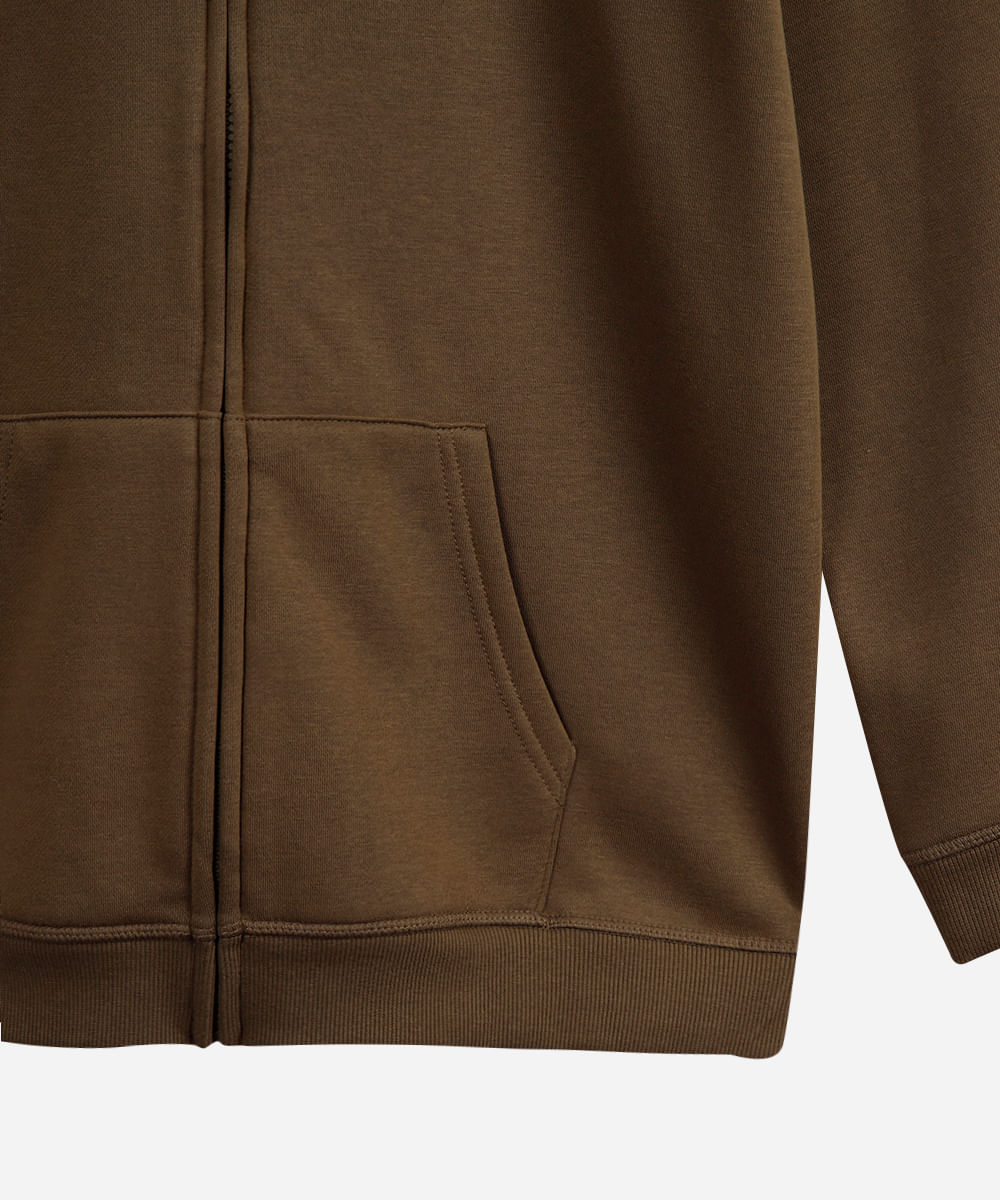 jaqueta oversized juvenil de moletom com capuz e bolso verde