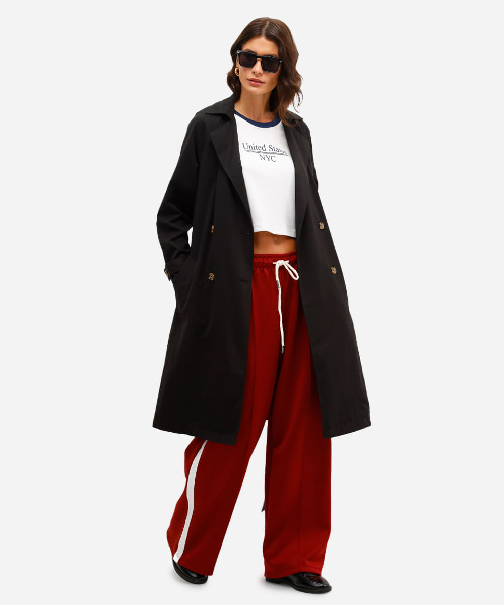 cropped feminino de algodão united states off white
