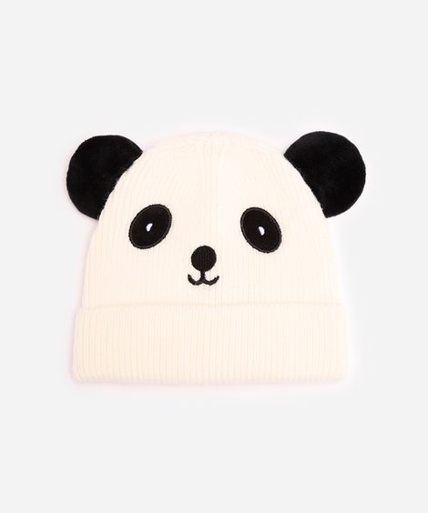 gorro infantil pandinha off white