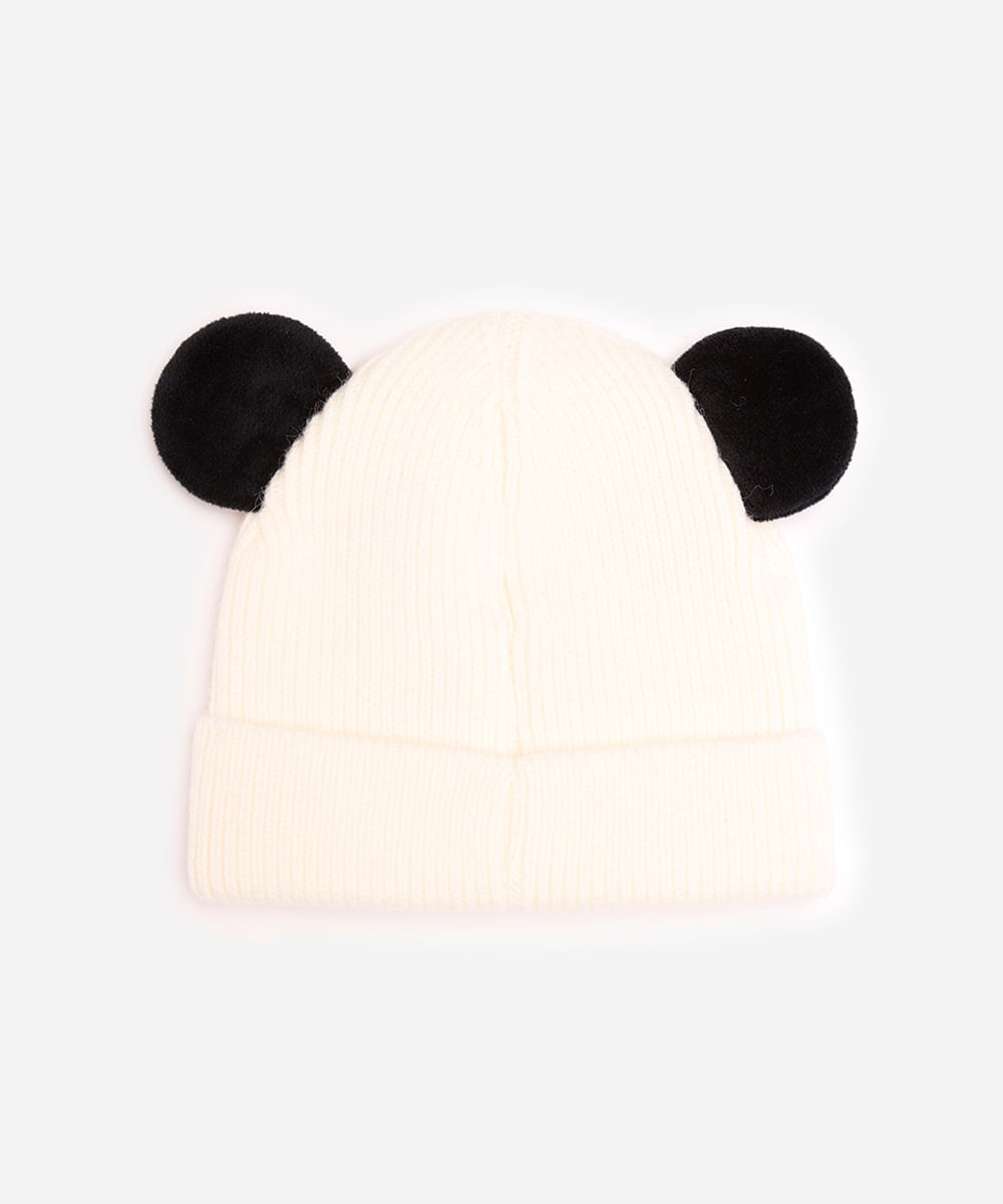 gorro infantil pandinha off white