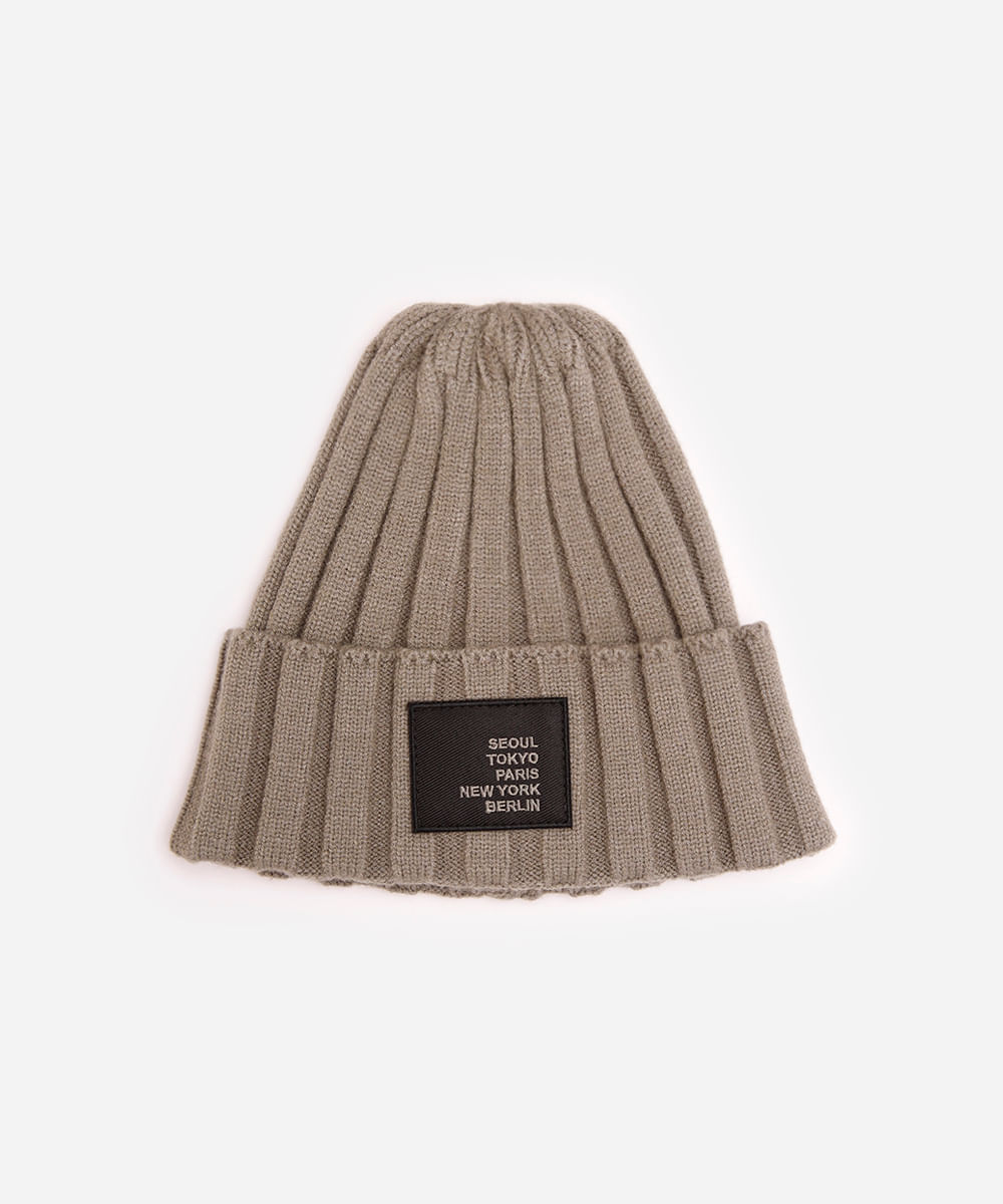 gorro juvenil texturizado verde