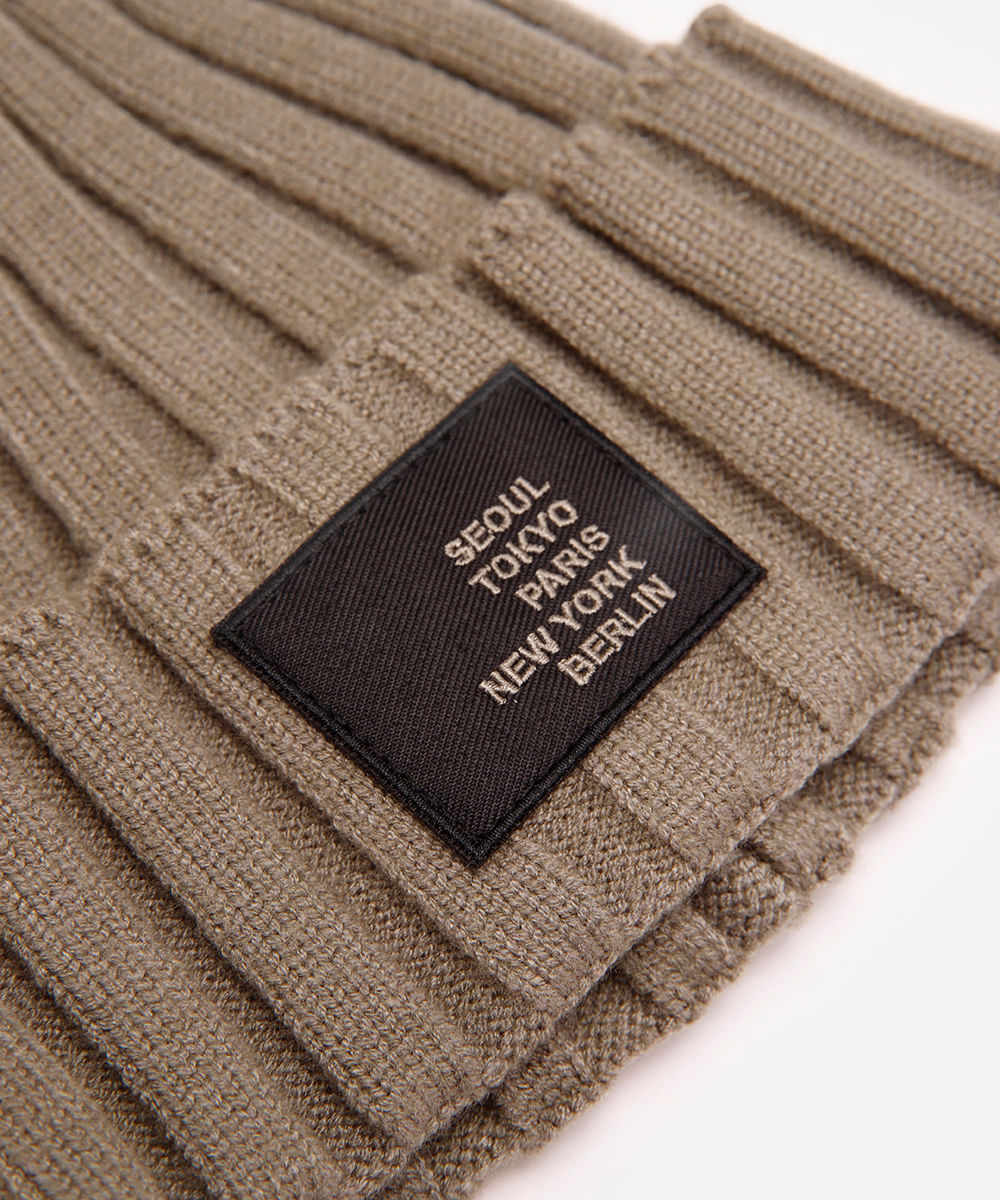 gorro juvenil texturizado verde