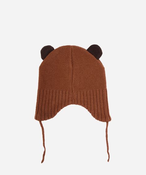 gorro infantil ursinho marrom