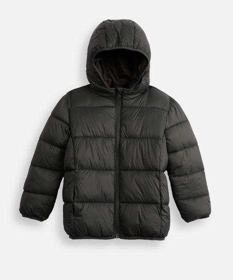 jaqueta puffer infantil verde