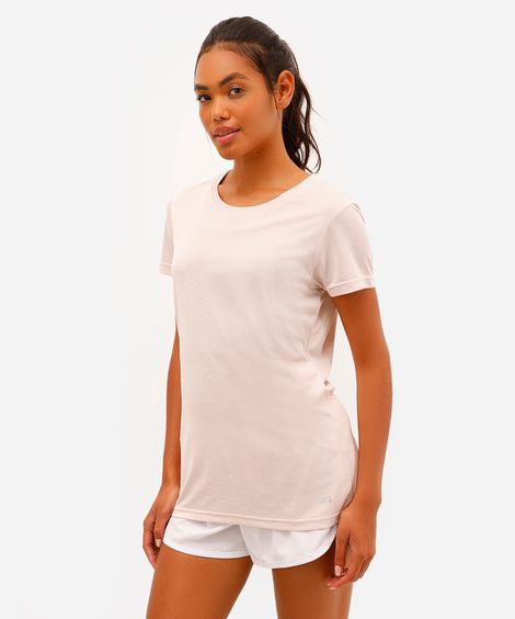 blusa esportiva manga curta rosa