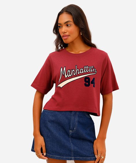 cropped feminino de algodão manhattan vinho