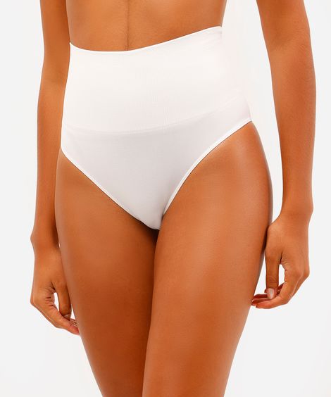calcinha biquíni modeladora trifil off white