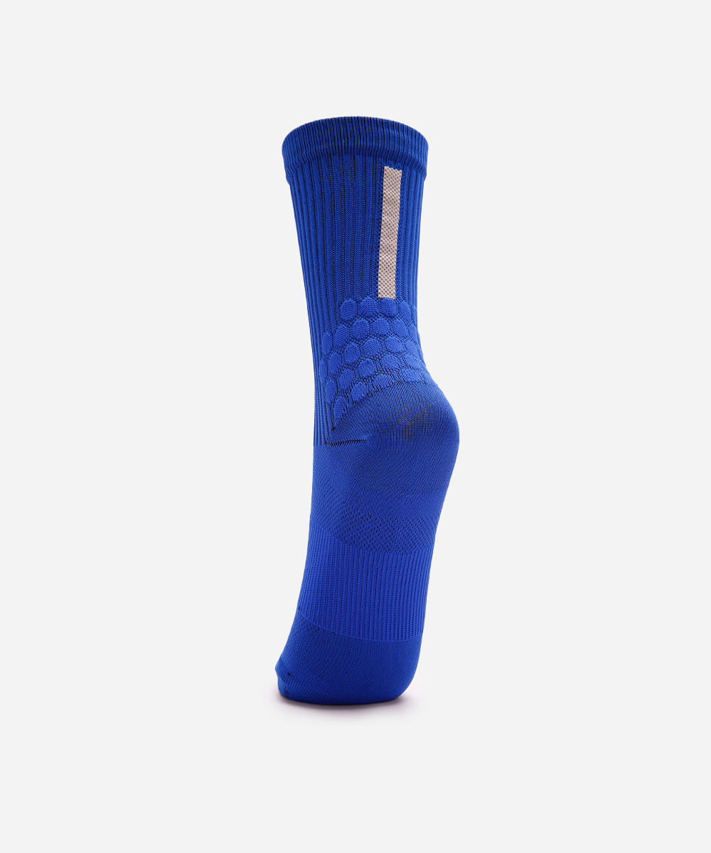 meia feminina esportiva para corrida azul