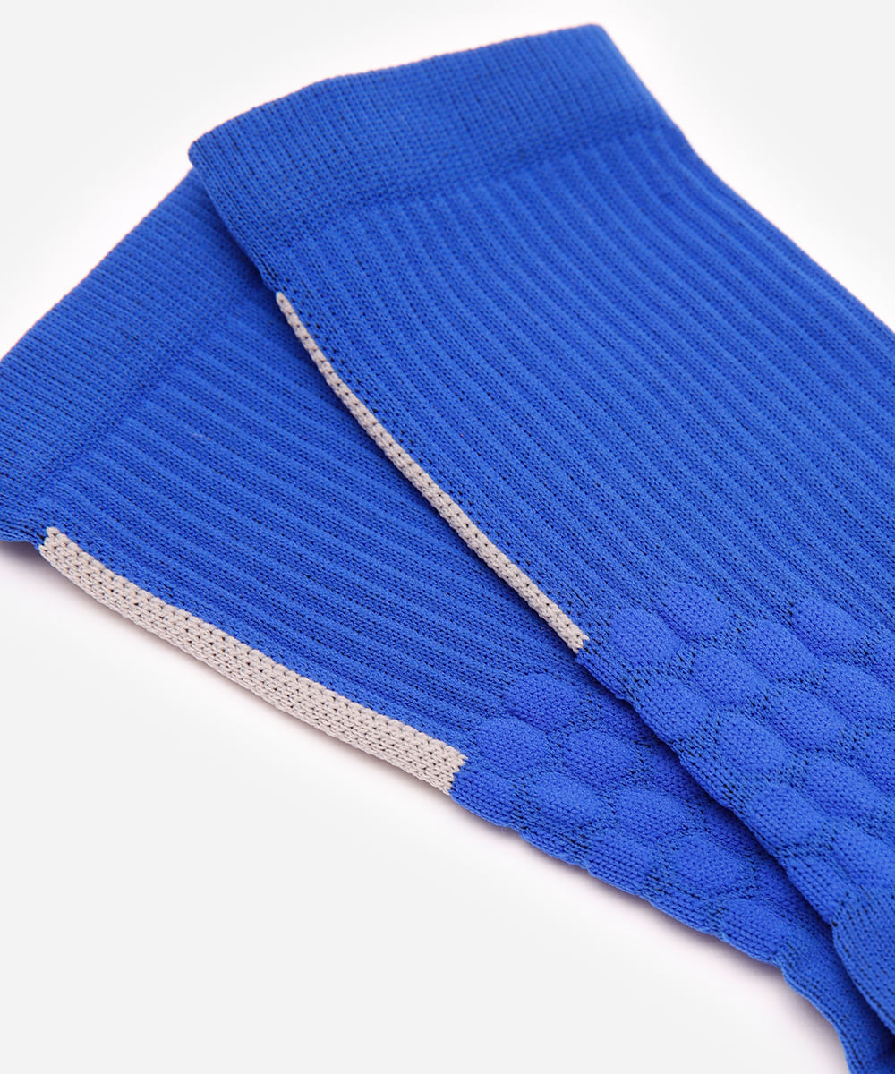 meia masculina esportiva para corrida azul