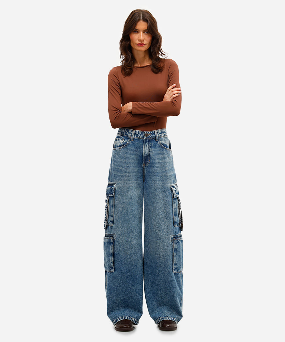 body decote canoa manga longa marrom