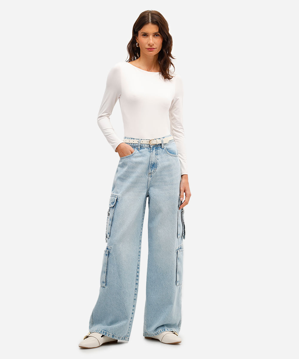 body decote canoa manga longa bege