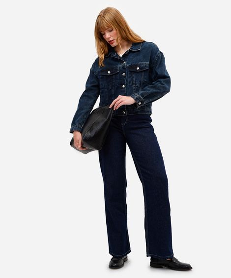 jaqueta feminina jeans azul