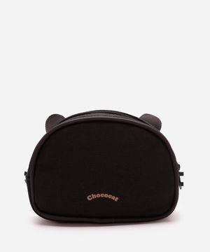 necessaire arredondada chococat preta
