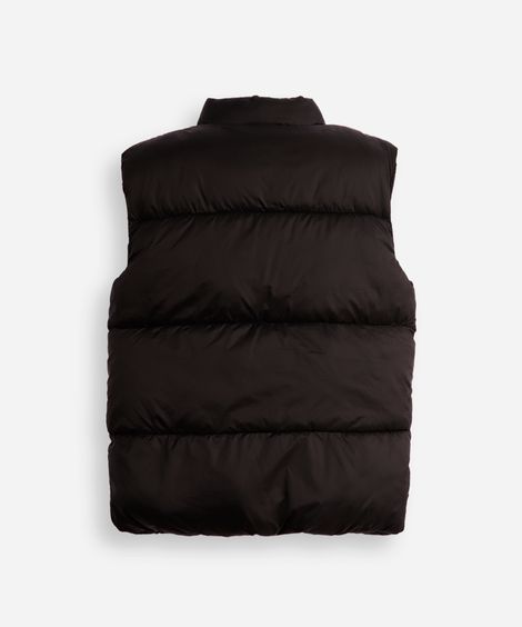 colete puffer infantil alongado preto