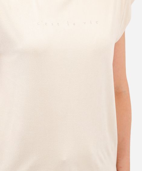 blusa muscle feminina de suede cest la vie bege