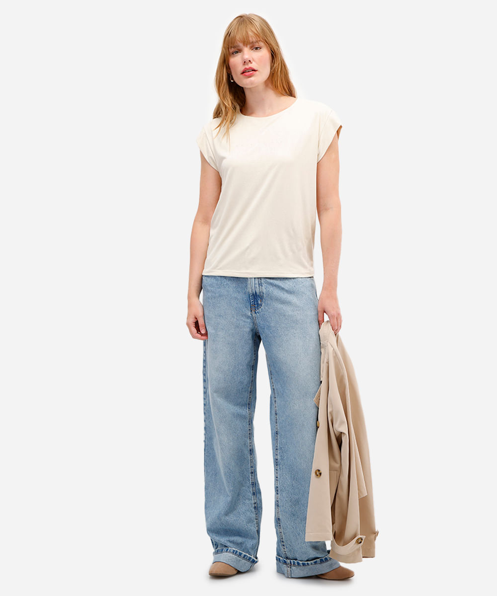 blusa muscle feminina de suede cest la vie bege