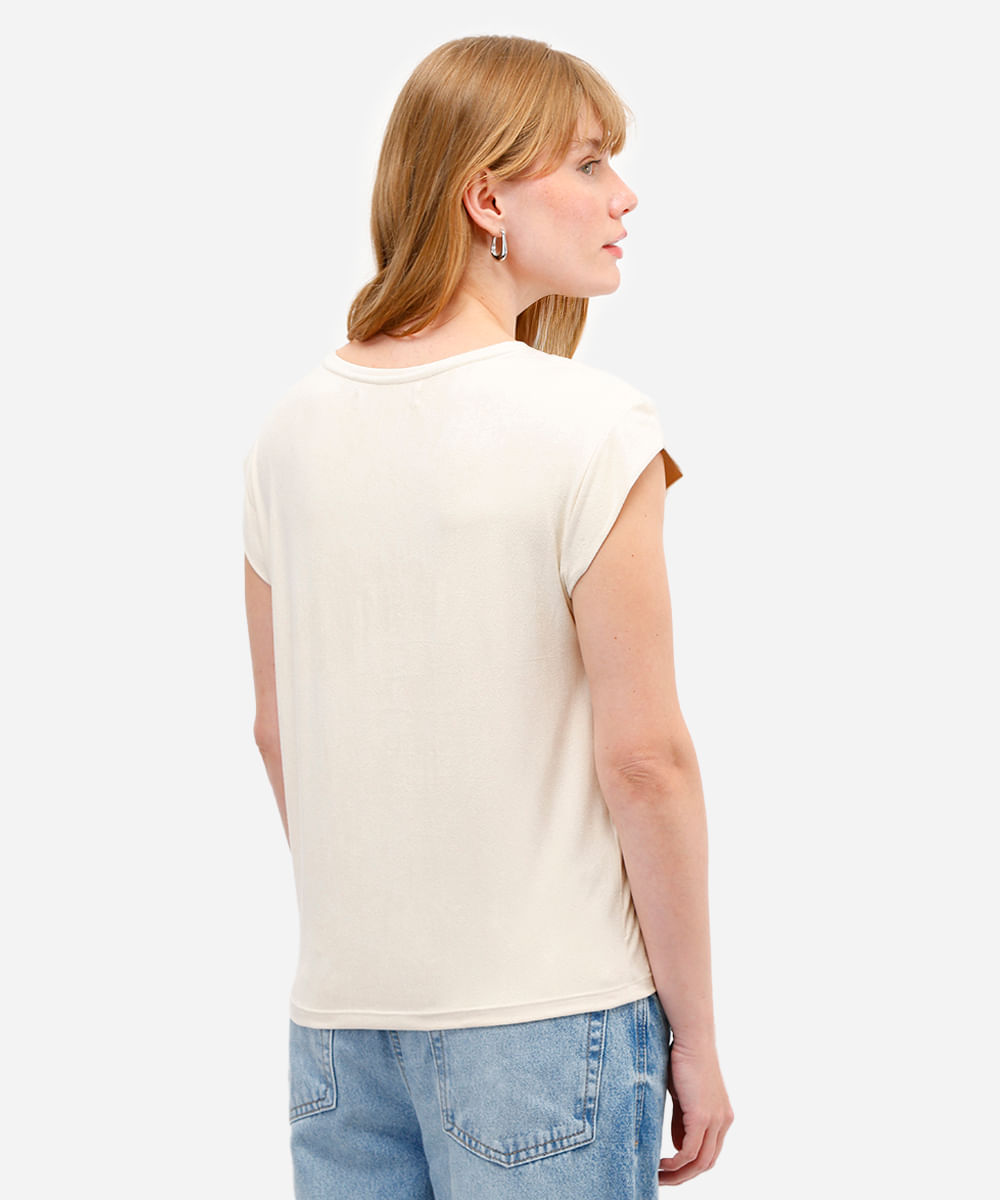 blusa muscle feminina de suede cest la vie bege