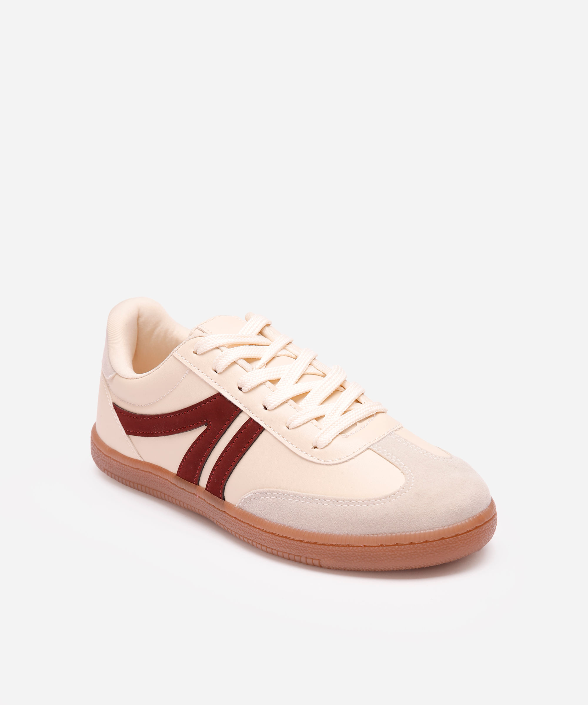 tênis bossa com recortes bicolor ace bege