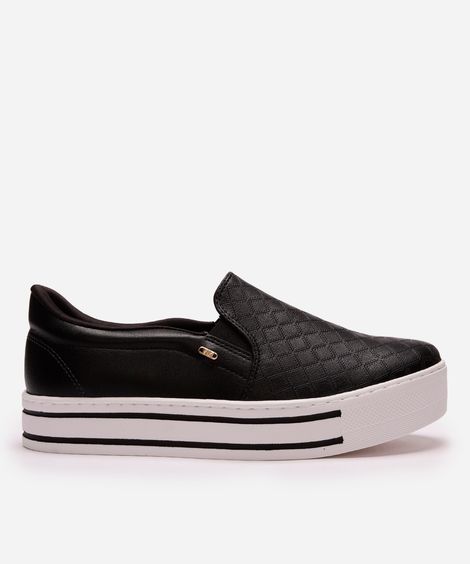 tênis via marte slip on texturizado preto