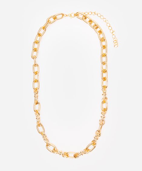 colar vintage de corrente dourado