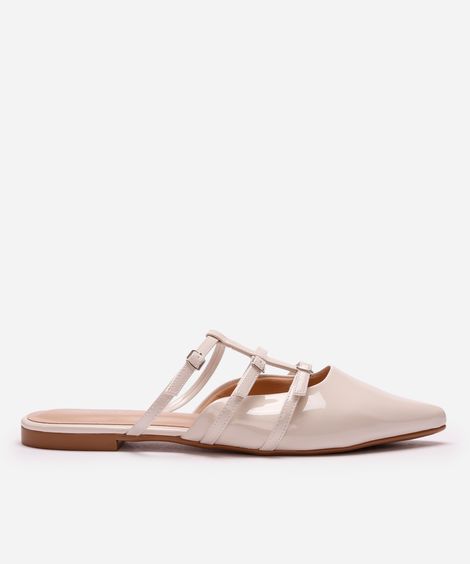 mule bico fino com fivelas oneself off white