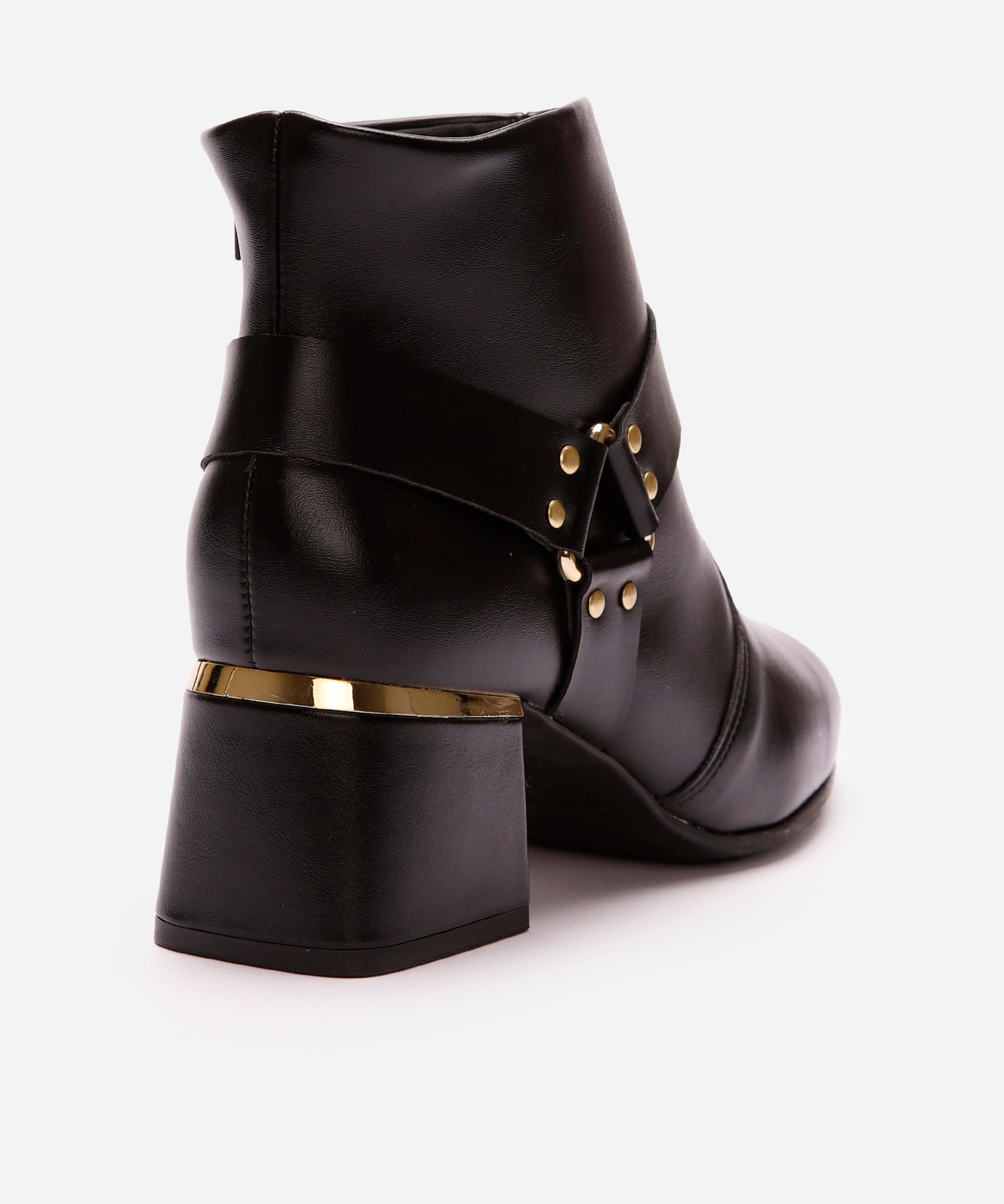 bota feminina cano curto com fivela modare preta