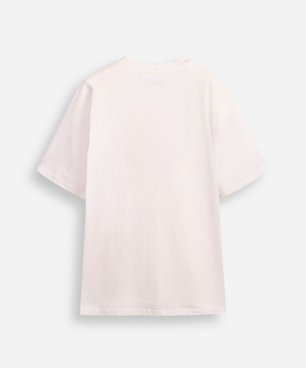 camiseta de algodão juvenil steve minecraft off white