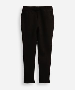calça legging infantil de montaria com lapela preta