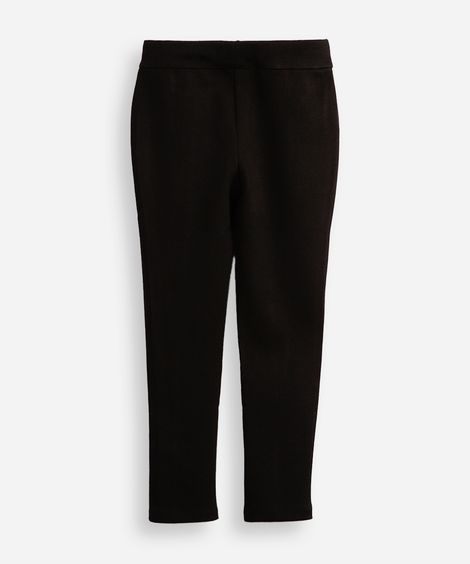 calça legging infantil de montaria com lapela preta